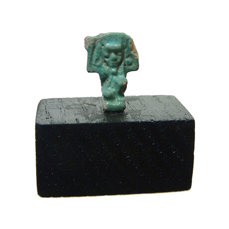 Egyptian Faience Amulet Of The Sky God Shu // C. 664 - 30 BC