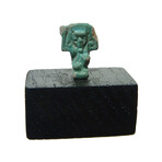 Egyptian Faience Amulet Of The Sky God Shu // C. 664 - 30 BC