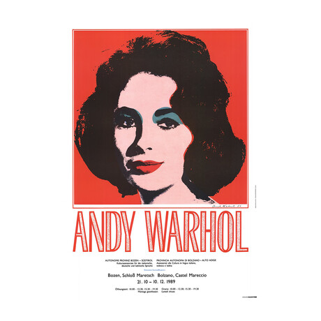 Andy Warhol // Liz Taylor // 1989 Offset Lithograph