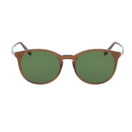 Unisex Round Acetate Sunglasses // Brown + Green