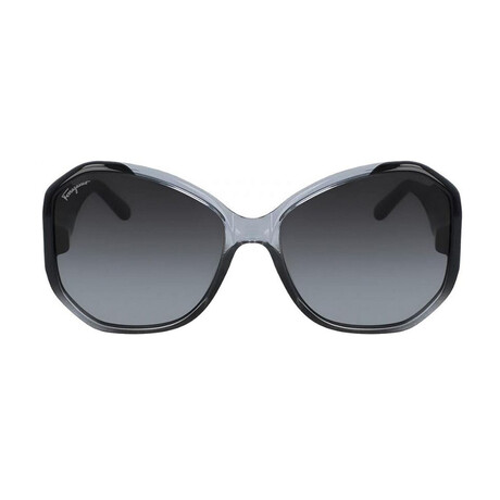 Women's Oversize Acetate Sunglasses // Gray Gradient + Gray