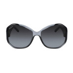 Women's Oversize Acetate Sunglasses // Gray Gradient + Gray