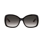 Women's Butterfly Acetate Sunglasses // Black + Gray