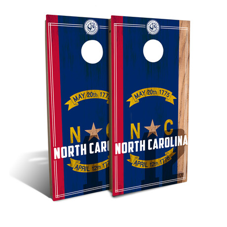 North Carolina State Flag // Cornhole Board Set (Classic)