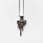 Mini Bloody Heart // Sterling Silver