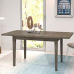 Ashford // 62" Reclaimed Wood Rectangular Extension Dining Table (Brown)