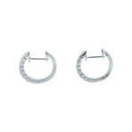 14k White Gold Diamond Hoop Earrings II // Pre-Owned