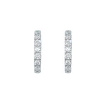14k White Gold Diamond Hoop Earrings I // Pre-Owned