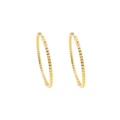 14k Yellow Gold Diamond Hoop Earrings II // Pre-Owned