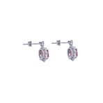Platinum Ruby + Diamond Earrings // Pre-Owned