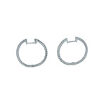 14k White Gold Diamond Hoop Earrings III // Pre-Owned
