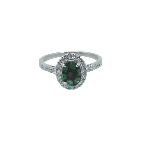 Fine Jewelry // Platinum Diamond + Trapiche Ring // Ring Size: 6.5 // Pre-Owned
