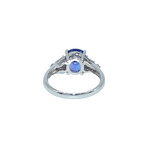 Platinum Diamond + Tanzanite Ring // Ring Size: 6 // Pre-Owned