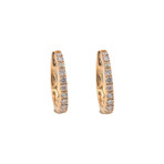 14k Rose Gold Diamond Hoop Earrings // Pre-Owned