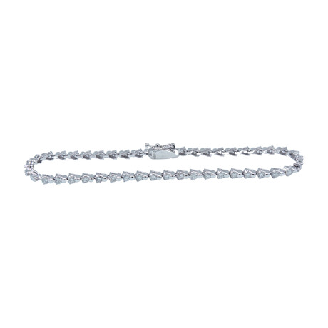Platinum + Diamond Thin Tennis Bracelet // 7.5" // Pre-Owned