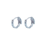 18k White Gold Diamond Pear-Drop Hoop Earrings // Pre-Owned