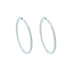 14k White Gold Diamond Hoop Earrings VI // Pre-Owned