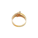 18k Yellow Gold Diamond + Sapphire Ring // Ring Size: 6.5 // Pre-Owned