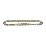 14k Yellow Gold Diamond + Sapphire Bracelet // 7.5" // Pre-Owned