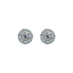 18k White Gold Diamond Illusion Stud Earrings // Pre-Owned