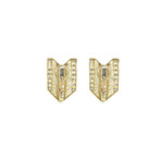 Fine Jewelry // 14k Yellow Gold Diamond Earrings // Pre-Owned