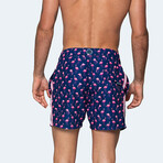 Flamingoes Swim Shorts // Blue (L)