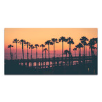 Beach, Palm Trees & Sunset 2 (16"H x 48"W x 0.5"D)