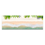 Aerial Beach & Palm Trees Portrait (16"H x 48"W x 0.5"D)