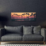 Beach, Palm Trees & Sunset 2 (16"H x 48"W x 0.5"D)