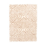 Agadir Abstract Shag Rug // Ivory + Tan (3'11" x 5'11)