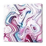 Liquid Marble // Pink And Blue (12"H x 12"W x 0.75"D)
