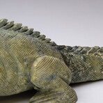Genuine Natural Serpentine Carved Iguana