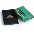 Minimalist RFID Protection Wallet // Saffiano // Green