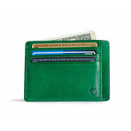 Minimalist RFID Protection Wallet // Saffiano // Green