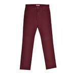 Jean Style Pants // Burgundy (33WX30L)