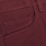 Jean Style Pants // Burgundy (33WX30L)