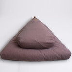 Organic Meditation Cushion Set // Floor + Support Pillows // Limited Edition Ash Rose