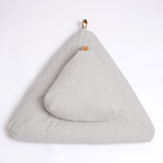 Organic Meditation Cushion Set // Floor + Support Pillows // Moonstone Gray