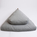 Organic Meditation Cushion Set // Floor + Support Pillows // Limited Edition Ash Gray
