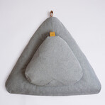 Organic Meditation Cushion Set // Floor + Support Pillows // Limited Edition Ash Gray