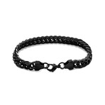 Beveled Curb Link Bracelet // Black