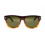 Givenchy // Ladies Oversized Square Sunglasses // Brown Black Gradient + Green