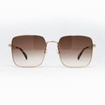 Givenchy // Ladies Square Oversized Sunglasses // Gold Copper + Brown Gradient