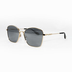 Givenchy // Unisex Oversized Sunglasses // Gold + Gray Mirror