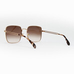 Givenchy // Ladies Square Oversized Sunglasses // Gold Copper + Brown Gradient