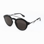Givenchy // Unisex Round Aviator Style Sunglasses // Black + Gray