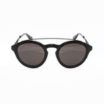 Givenchy // Unisex Round Aviator Style Sunglasses // Black + Gray