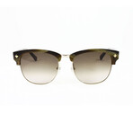 MCM // Unisex Clubmaster Sunglasses // Khaki Horn + Gray Gradient