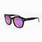 MCM // Unisex Oversized Sunglasses // Black + Green Violet Flash