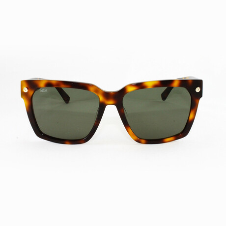 MCM // Unisex Oversized Square Sunglasses I // Havana + Green